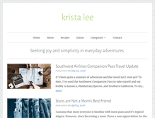 Tablet Screenshot of krista-lee.com